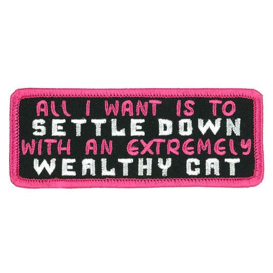 Hot Leathers 4" Settle Down Cat Patch