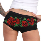 Hot Leathers Wild Roses Boy Shorts