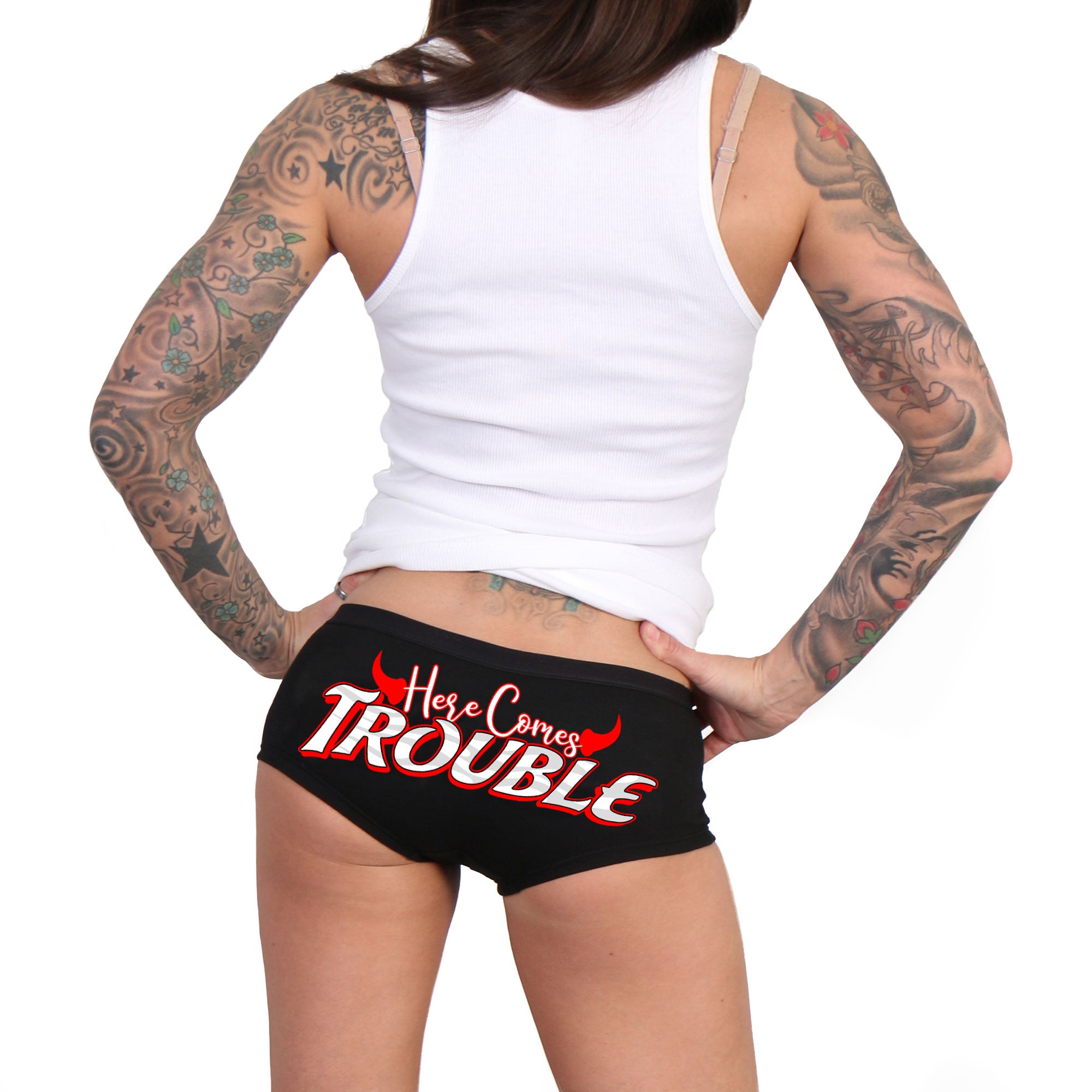 Hot Leathers Here Comes Trouble Boy Shorts