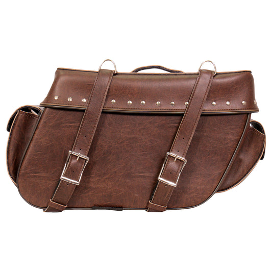 Hot Leathers Brown Saddle Bag