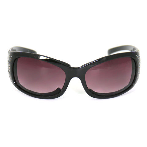 Hot Leathers Bling Sunglasses with Foam Padding and Smoke Lenses