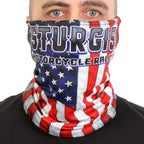 Sturgis Motorcycle Rally American Flag Neck Gaiter