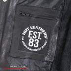 Hot Leathers VSL1018 Ladies 'Pink Paisley' Lined Black Leather Motorcycle Biker Vest