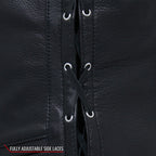 Hot Leathers VSL5001 USA Made Ladies Braided Leather Motorcycle Biker Vest