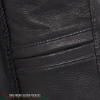 Hot Leathers VSL5001 USA Made Ladies Braided Leather Motorcycle Biker Vest