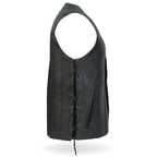 Hot Leathers VSM5005 Men's USA Made Buffalo Nickel Snap Premium Leather Motorcycle Biker Vest