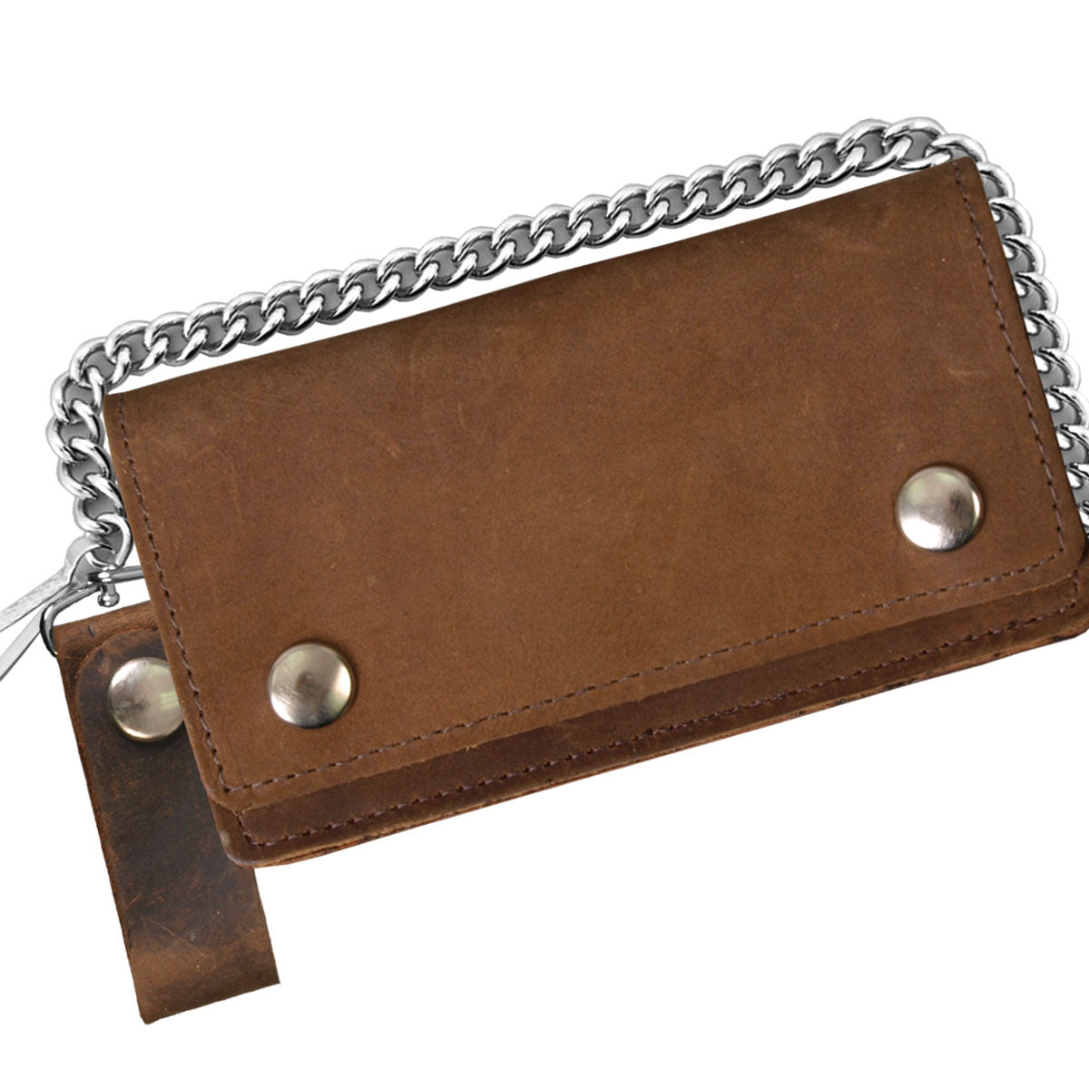 Hot Leathers Distressed Brown Bi-Fold Wallet