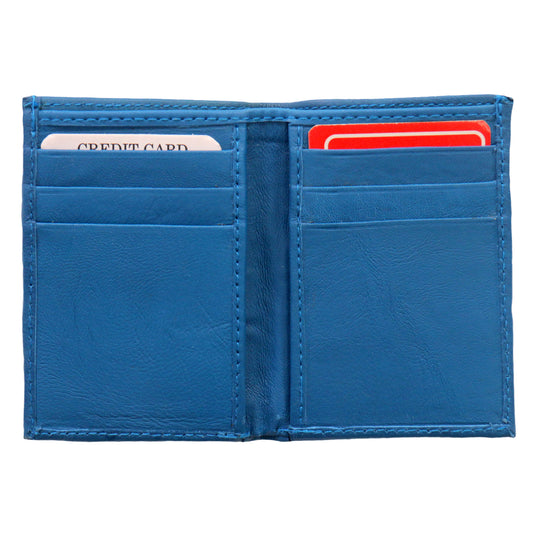 Hot Leathers Blue Credit Card Holding Wallet