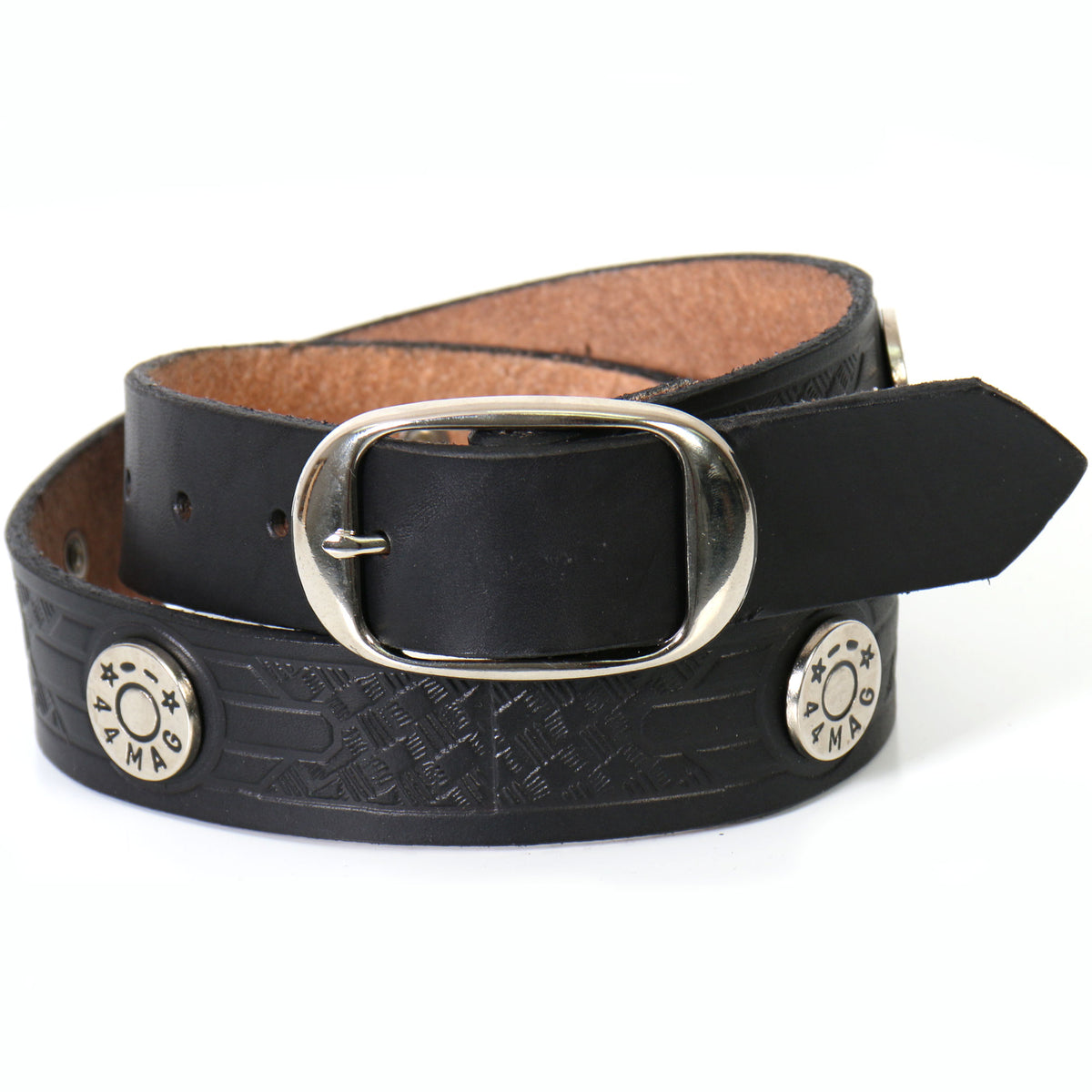 Hot Leathers 44 Mag Studded Black Leather Belt BLE1007