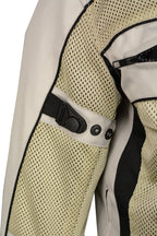 M Boss Motorcycle Apparel BOS11705 Men's Silver Mesh and Nylon Racer Jacket with Armor