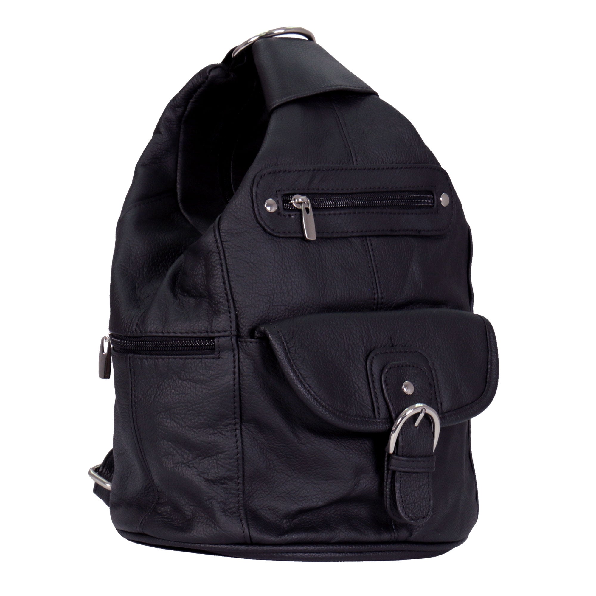 Hot Leathers BPA1011 6 Pocket Leather Backpack Purse