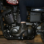 Hot Leathers Ladies 5-inch Black Studded Ankle Leather Boots with Side Zippers BTL1003