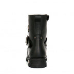 Hot Leathers Men's 8-inch Round Toe Engineer Leather Boot with Lug Sole BTM1008