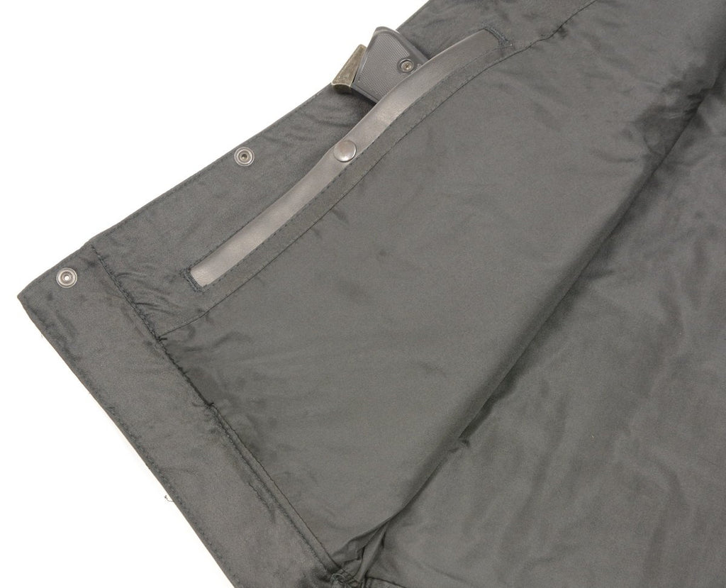 Club Vest CVM3721 Men’s Black Collarless Leather Motorcycle Vest