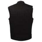 Milwaukee Performance DM2238 Men's Black Denim Snap Front Club Vest with Gun Pocket - Milwaukee Performance Mens Denim Vests