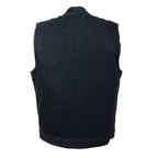 Milwaukee Performance DM2238 Men's Blue Denim Snap Front Club Vest with Gun Pocket - Milwaukee Performance Mens Denim Vests