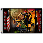Hot Leathers FGA1008 Vietnam Wall Flag