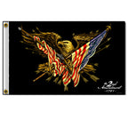 Hot Leathers FGA1058 2nd Amendment Eagle Flag