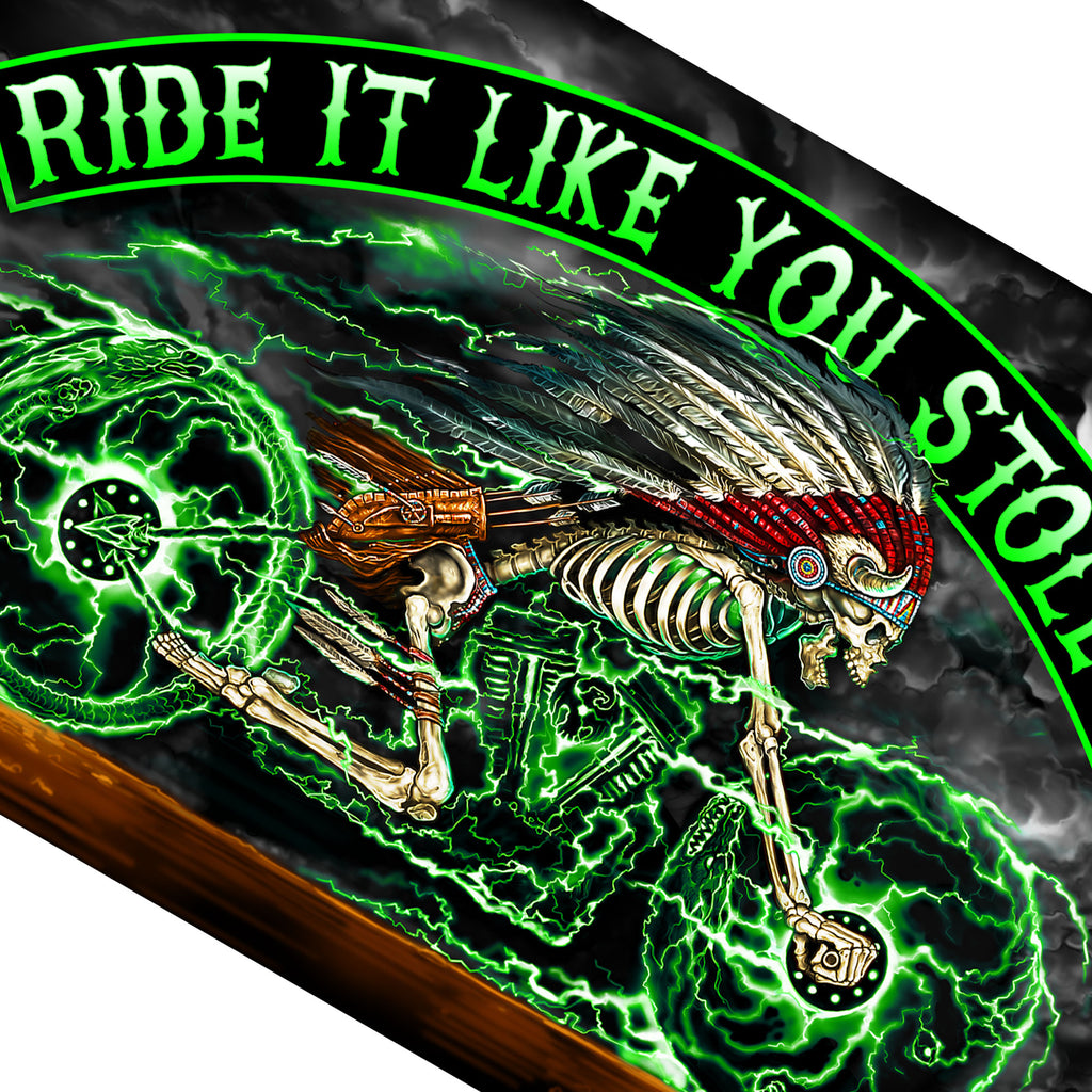 Hot Leathers FGA1062 Skeleton Cycle Full Size Biker Flag
