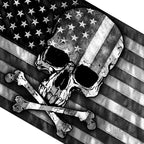 Hot Leathers FGA1073 Gray Skull Flag