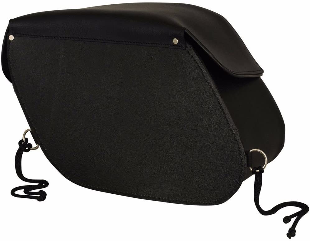 First Manufacturing FIBAG8009 Black Leather Mountable Motorcycle Saddlebags