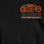 Hot Leathers GMD1453 Men's Back Off Bone Finger Black T-Shirt