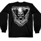 Hot Leathers GMD2076 Mens 'Assassin' Double Sided Black Long Sleeve Shirt