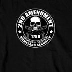Hot Leathers GMD2158 Mens '2nd Amendment America's Original Homeland Security' Long Sleeve Black T-Shirt