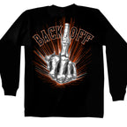 Hot Leathers GMD2453 Men's Bone Finger Long Sleeve Black Shirt