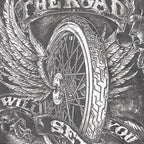 Hot Leathers ‘Flying Wheel’ Charcoal Heather Men’s T-Shirt GMS1325