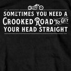 Hot Leathers GMS1438 Men’s ‘Crooked Road‘ Short Sleeve Black T-Shirt
