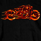 Hot Leathers GMS2154 Men’s ‘Fire Bobber’ Long Sleeve Black T-Shirt