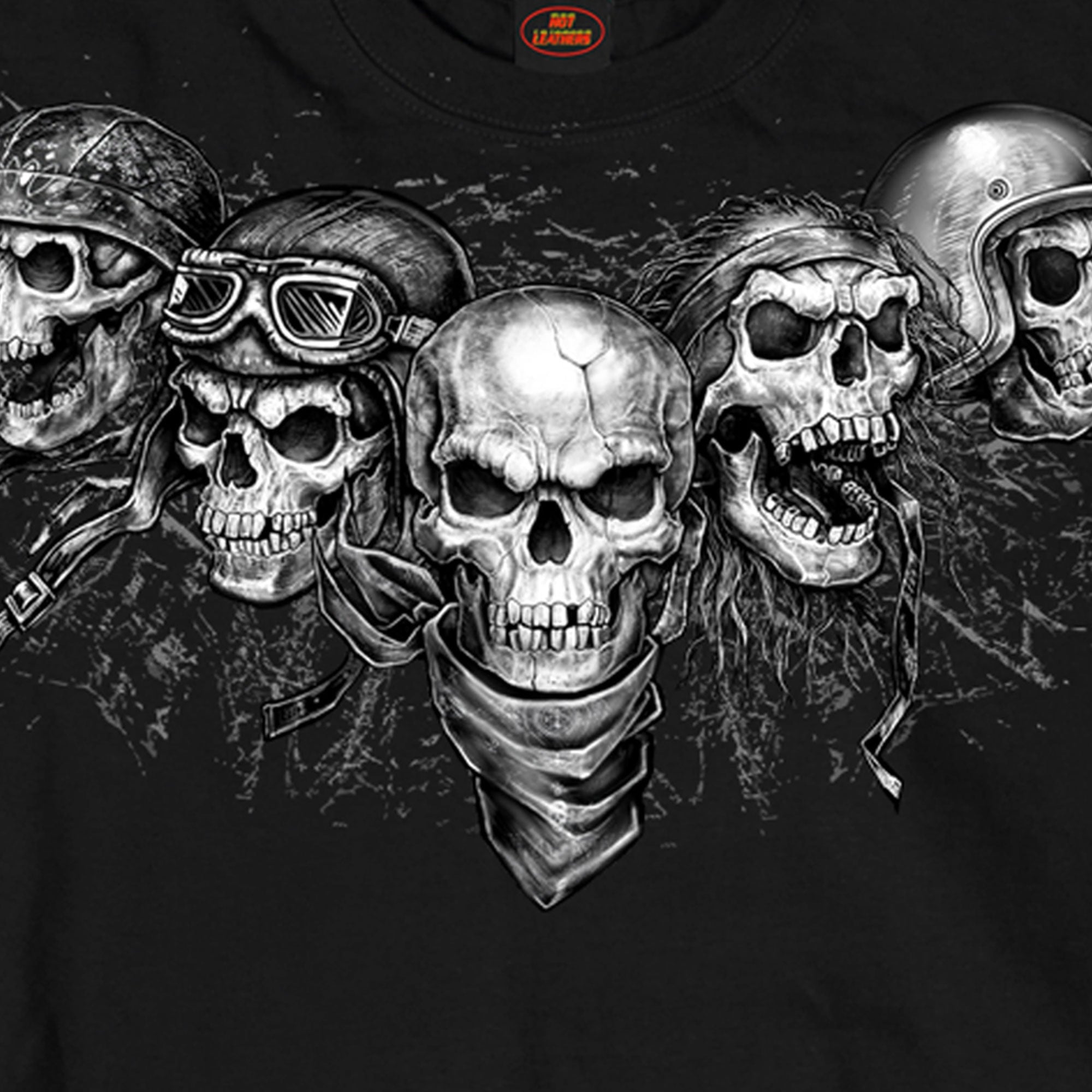 Hot Leathers Zwart Over-The-Top Skull T-shirt Met Korte Mouwen