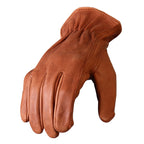 Hot Leathers GVD1013 Brown Deerskin Leather Driving Gloves
