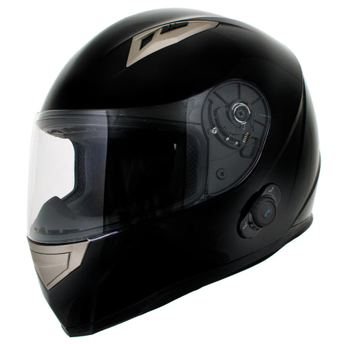 Milwaukee Helmets H510 Gloss Black Chit-Chat Full Face Wireless Motorc – Hot Leathers