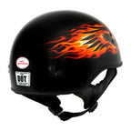 Hot Leathers HLD1006 'Black Out Eagle' Motorcycle DOT Skull Cap Helmet