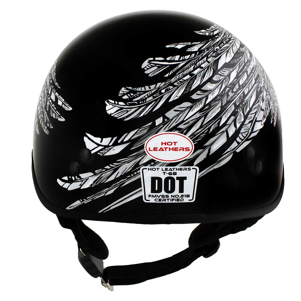 funky motorcycle helmets india Hot Leathers HLD1032 'Indian Skull' Motorcycle DOT Skull Cap Helmet