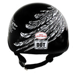 Hot Leathers HLD1032 'Indian Skull' Motorcycle DOT Skull Cap Helmet