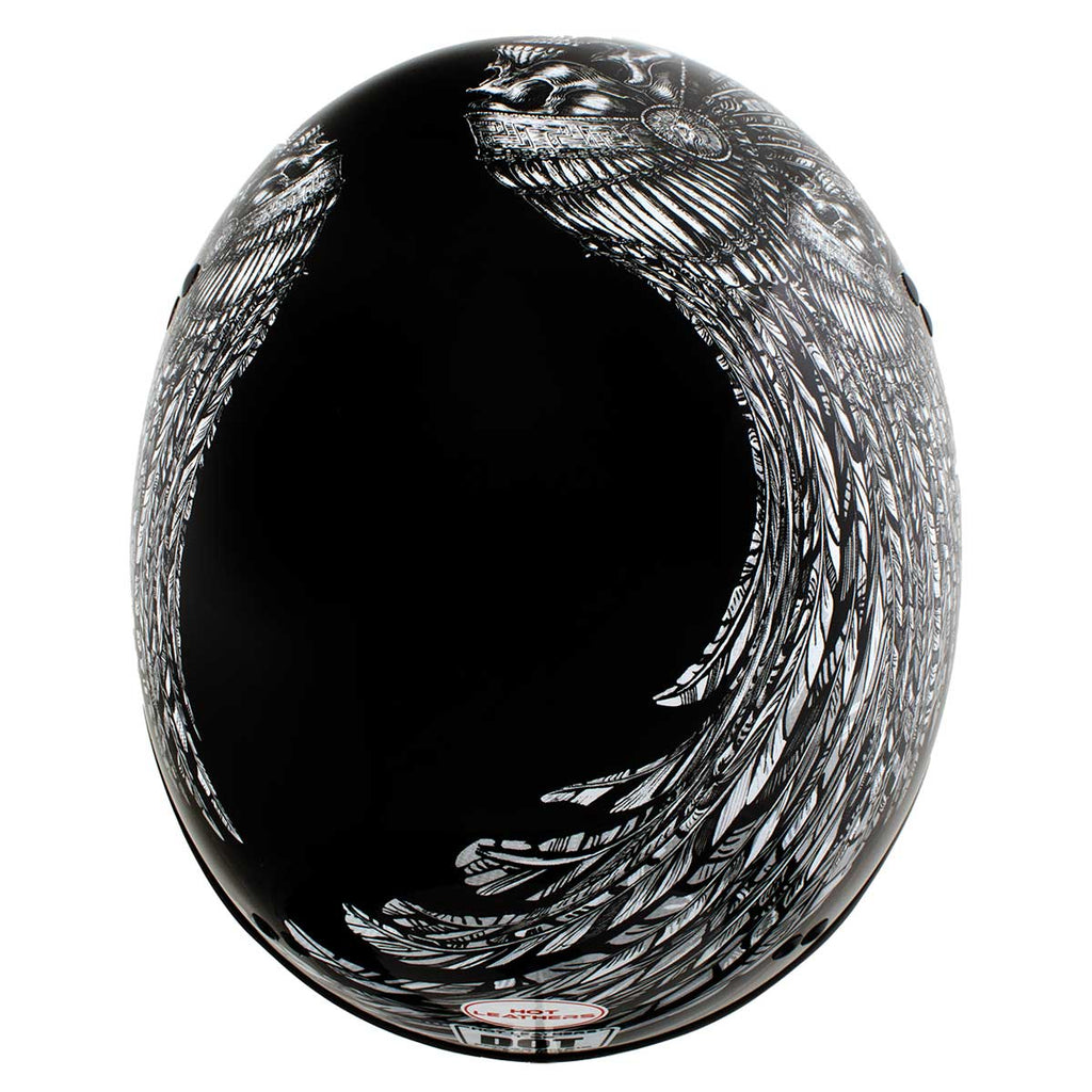 Hot Leathers HLD1032 'Indian Skull' Motorcycle DOT Skull Cap Helmet