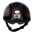 Hot Leathers HLD1037 Gloss Black 'Up Wing Eagle USA' Advanced DOT Helmet with Drop Down Tinted Visor