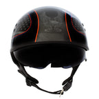 Hot Leathers HLD1037 Gloss Black 'Up Wing Eagle USA' Advanced DOT Helmet with Drop Down Tinted Visor
