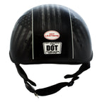 Hot Leathers HLD1042 Gloss Black 'Warrior Bullet' Advanced DOT Skull Helmet