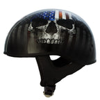 Hot Leathers HLD1042 Gloss Black 'Warrior Bullet' Advanced DOT Skull Helmet