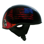 Hot Leathers HLD1044 Gloss Black 'Colored Warrior Bullet' Advanced DOT Skull Helmet