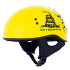 Hot Leathers HLD1046 Gloss Black and Yellow 'We The People' Advanced DOT Skull Helmet