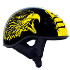 Hot Leathers HLD1046 Gloss Black and Yellow 'We The People' Advanced DOT Skull Helmet