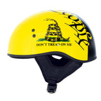 Hot Leathers HLD1046 Gloss Black and Yellow 'We The People' Advanced DOT Skull Helmet