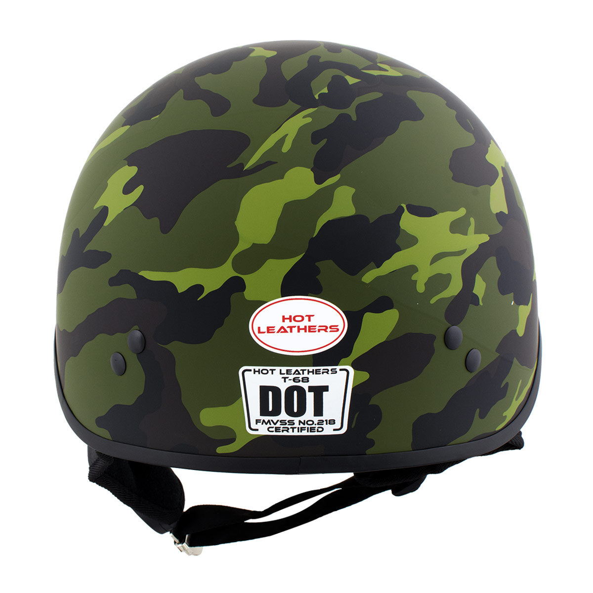 Hot Leathers HLD1049 'Camo Matte' Matte Green Motorcycle DOT Skull Cap