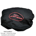 Hot Leathers HLD1045 Gloss Black 'Cross De Lis' Advanced DOT Skull Helmet