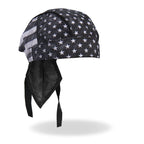 Hot Leathers Gray Flag Vintage Style Lightweight Headwrap HWH1092